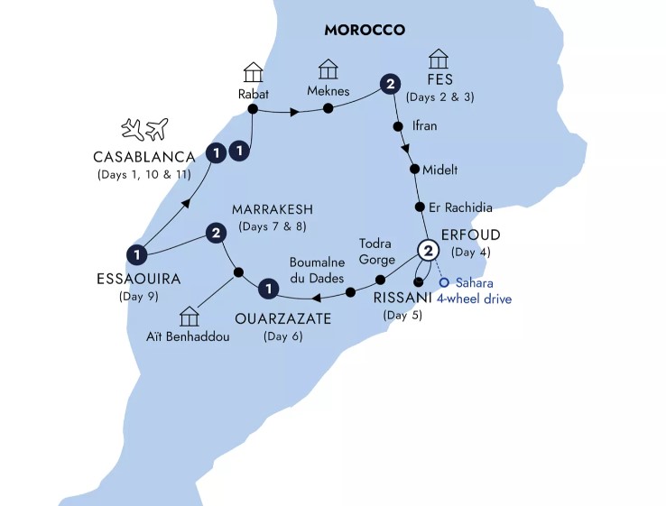 Best of Morocco map