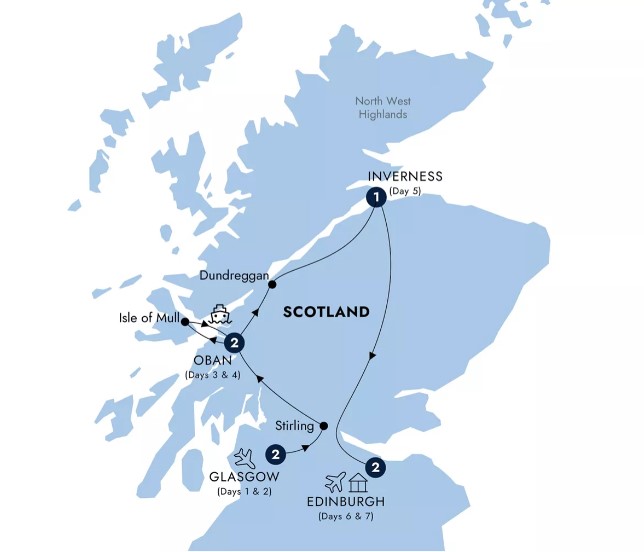 Scenic Scotland map